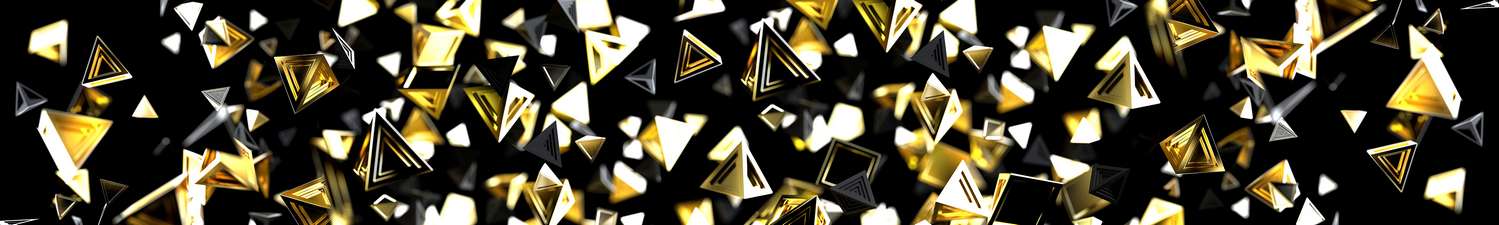 3D-378 Скинали золотые объемные пирамиды