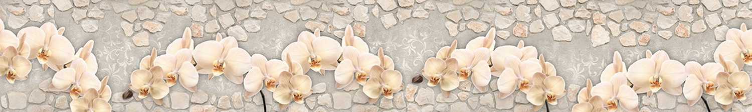 F-1506 Скинали орхидеи на каменной кладке