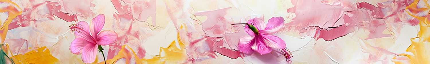 F-1684 Скинали розовые цветы на абстрактном фоне