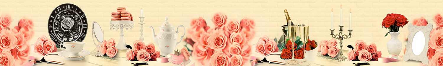 AN-0284 Скинали коллаж с розовыми розами