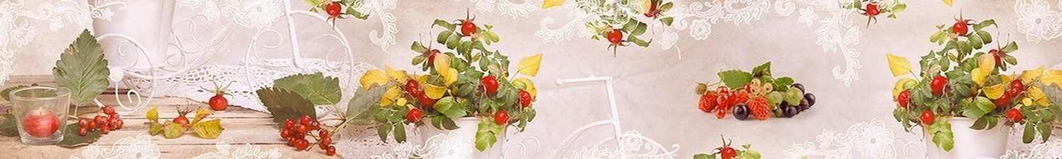 AN-0619 Скинали коллаж ветки с листьями и ягоды 	