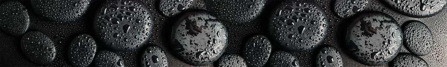 AN-0801 Скинали черные камни в каплях воды