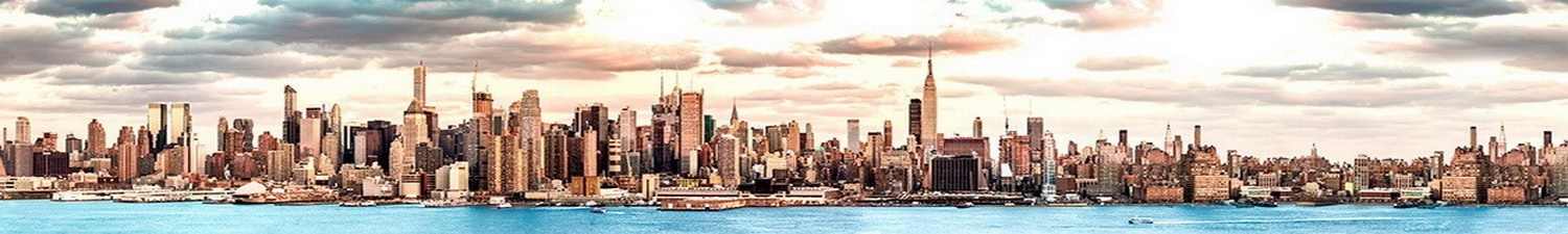AN-0897 Скинали панорама Манхэттен Нью-Йорк