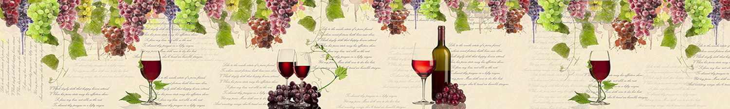 AN-1558 Скинали коллаж вино и виноград