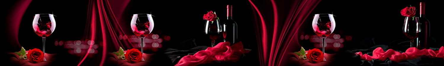AN-1792 Скинали вино и розы в черно красных тонах