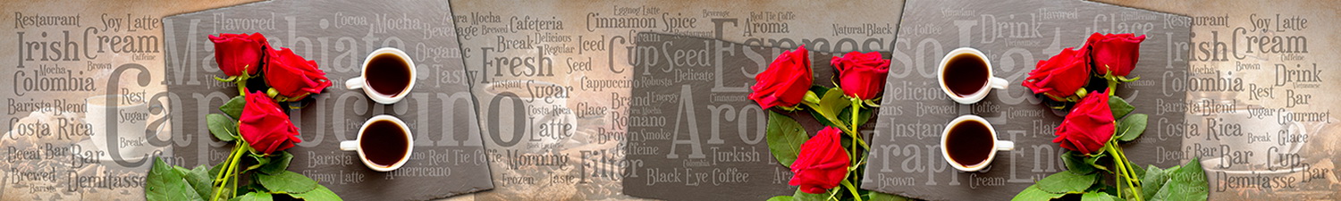 AN-3105 Скинали коллаж кофе и розы