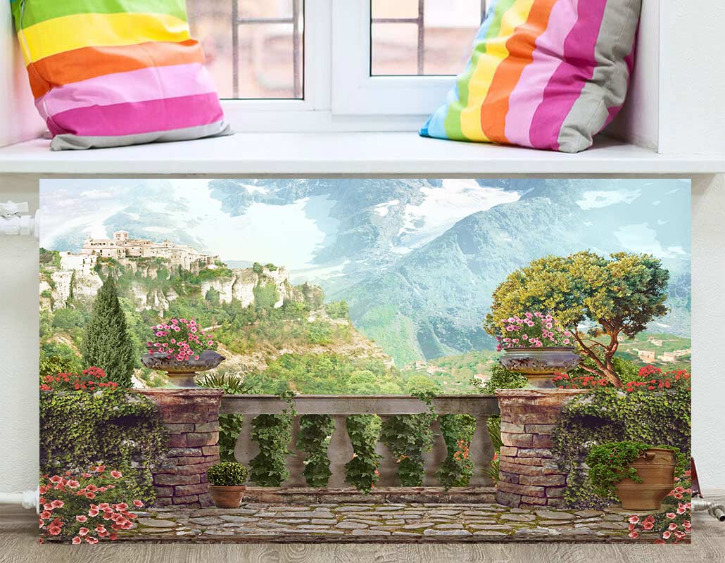 FS-016 Экран фреска терраса в горах