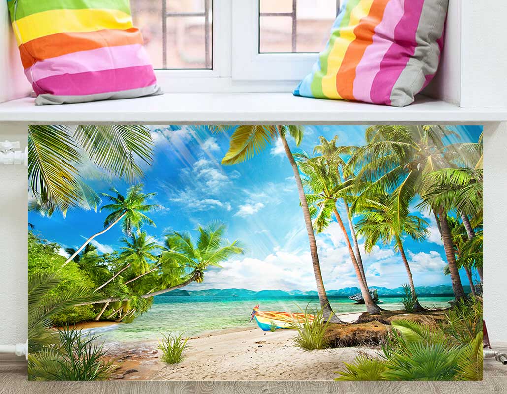 FS-048 Экран фреска тропический пляж