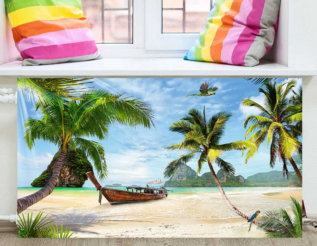 FS-132 Экран фреска тропический пляж