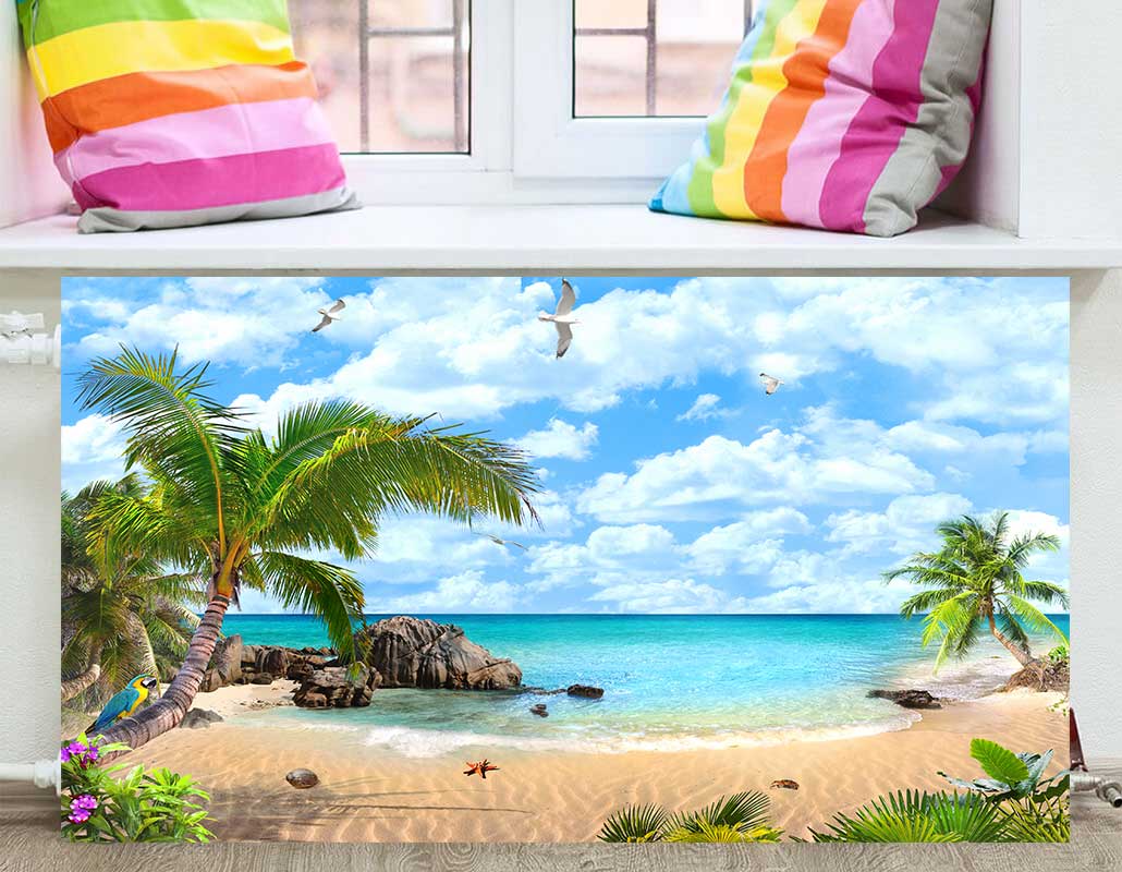 FS-151 Экран фреска тропический пляж