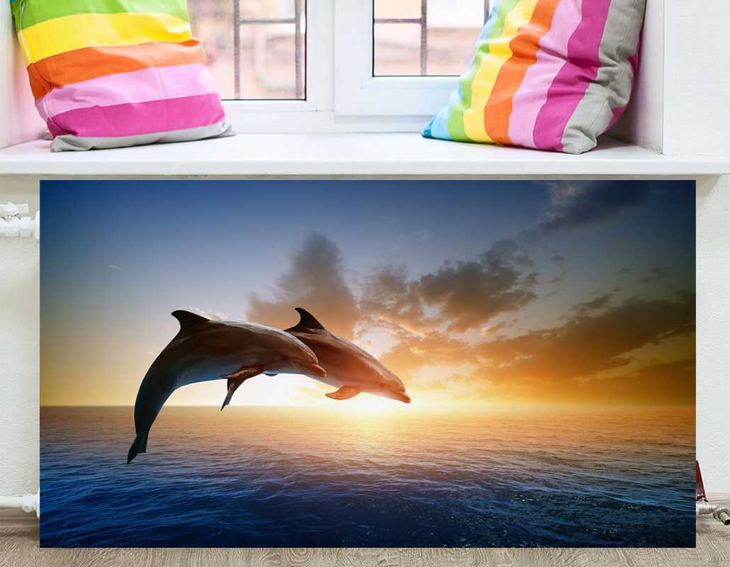 EN-016 Экран дельфины на закате