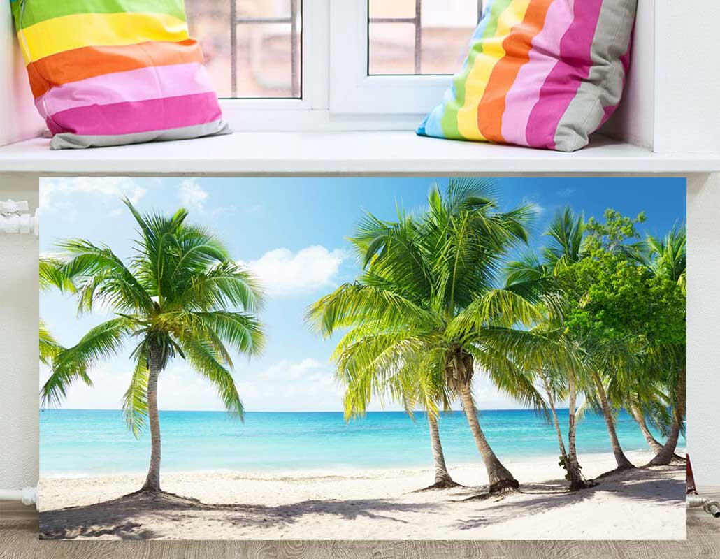 EM-017 Экран для батареи пальмы на пляже